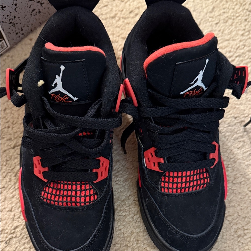 Jordan Kids Black and Red Sneakers